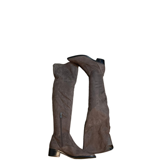 Marc Fisher Yakira Over the Knee Boot Heel Gray Women's Size 8M - Picture 10 of 12